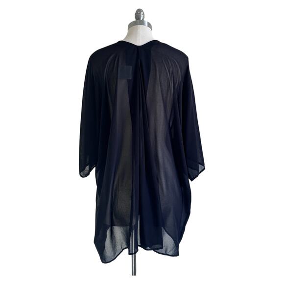 Nordstrom Sheer Kimono Cover Up in Black - Picture 3 of 6